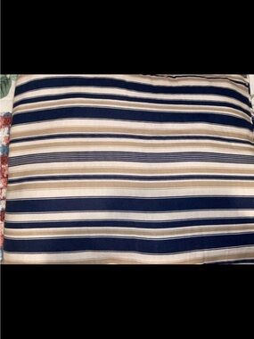 Striped Navy and Cream throw pillows